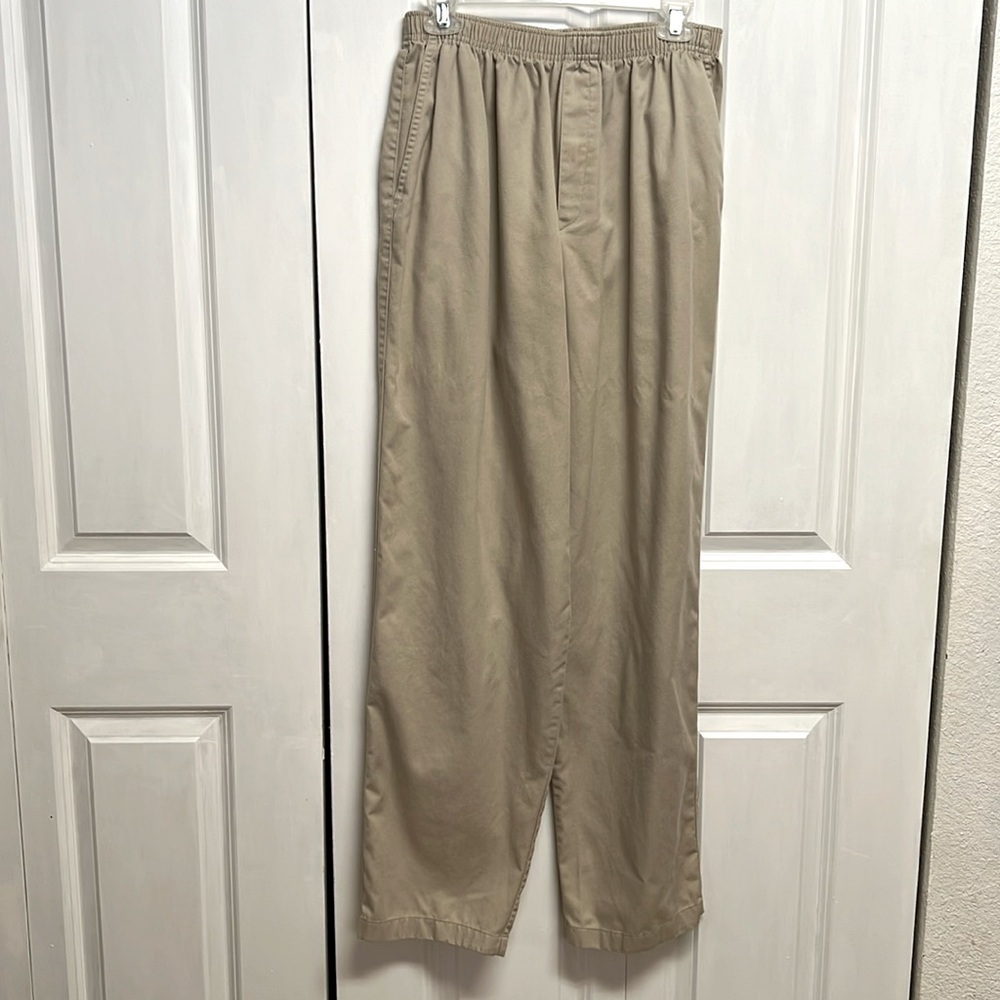 Cabin Creek Tan Pull On High Waist Pockets Khaki Pants Size 14 Tall